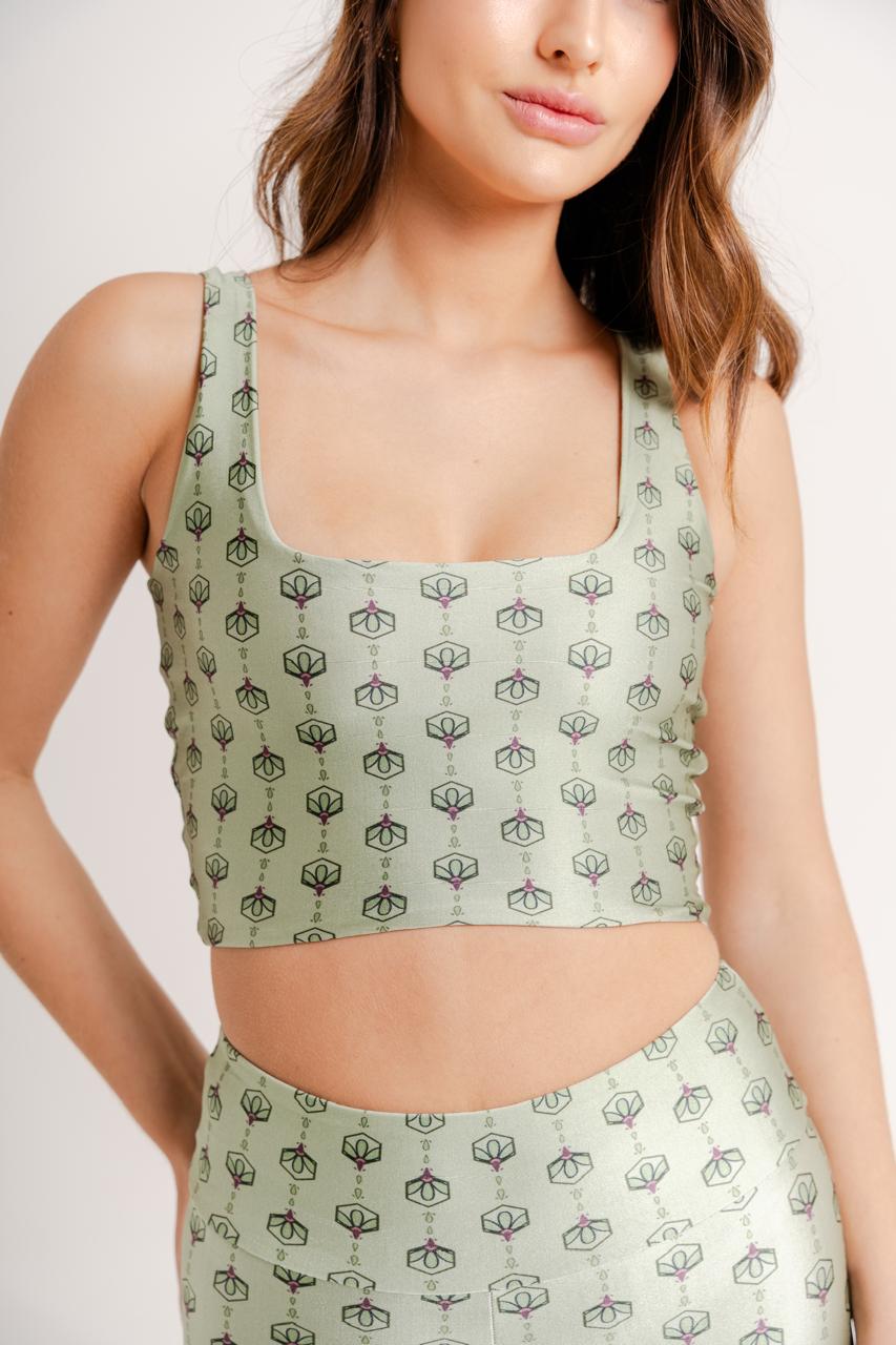 Cropped Top Print Wildflower