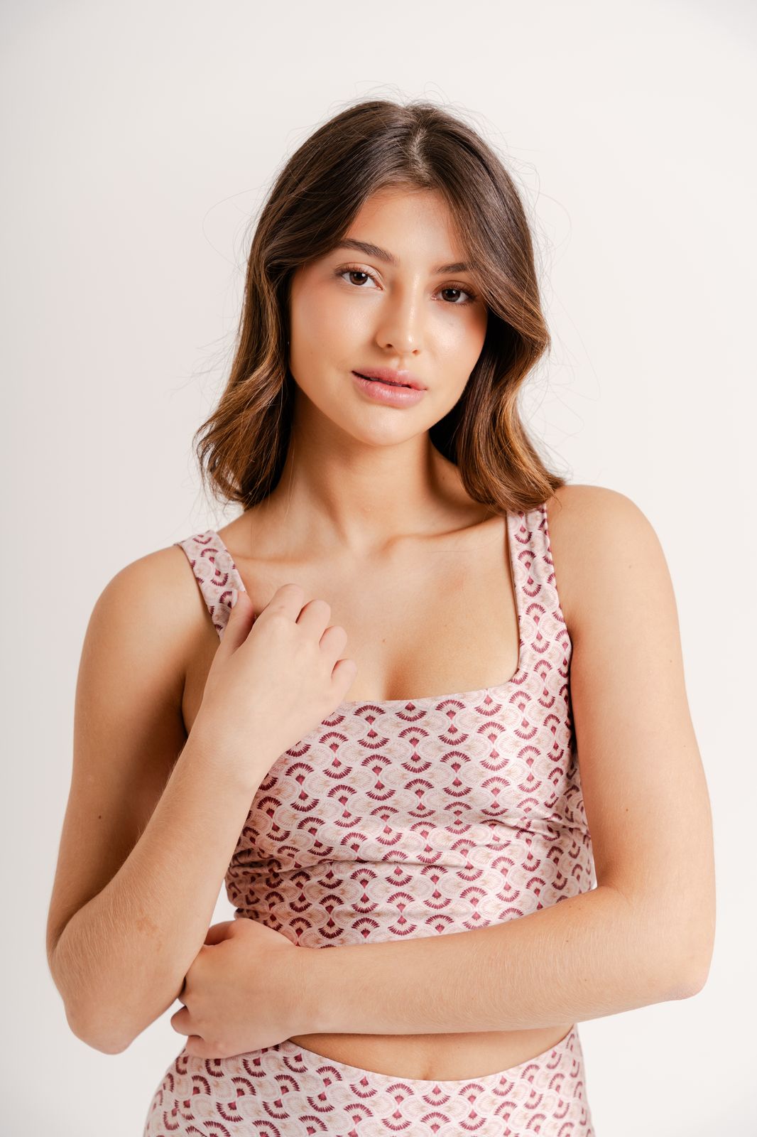 Cropped Top Print Blush