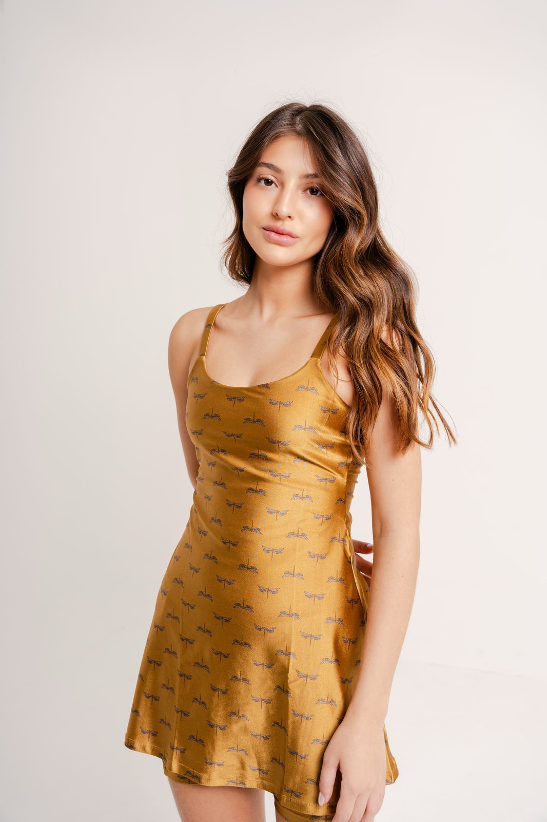 Chery Dress w/ Shorts Dragonfly Print