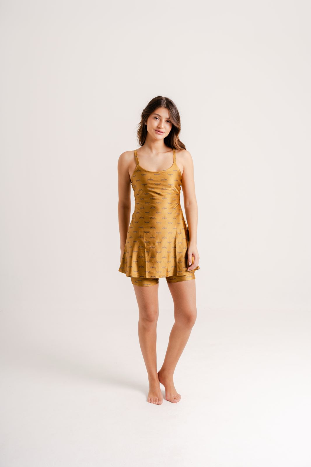 Chery Dress w/ Shorts Dragonfly Print