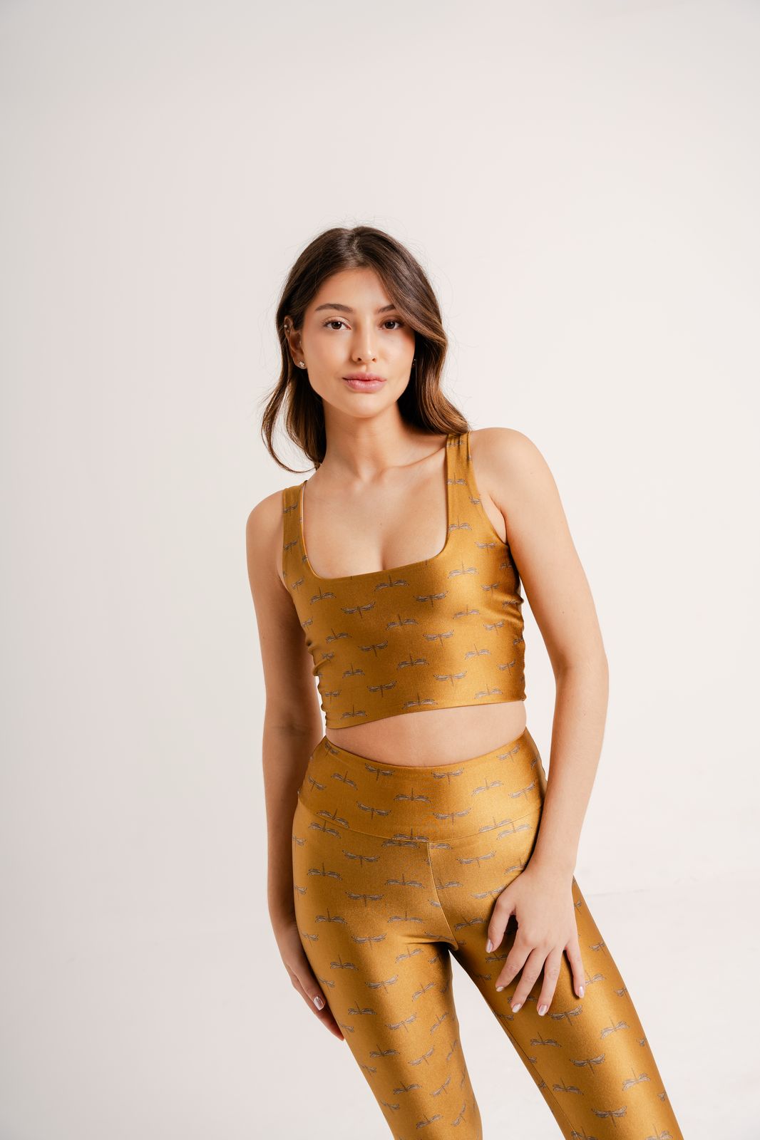 Cropped Top Print Dragonfly