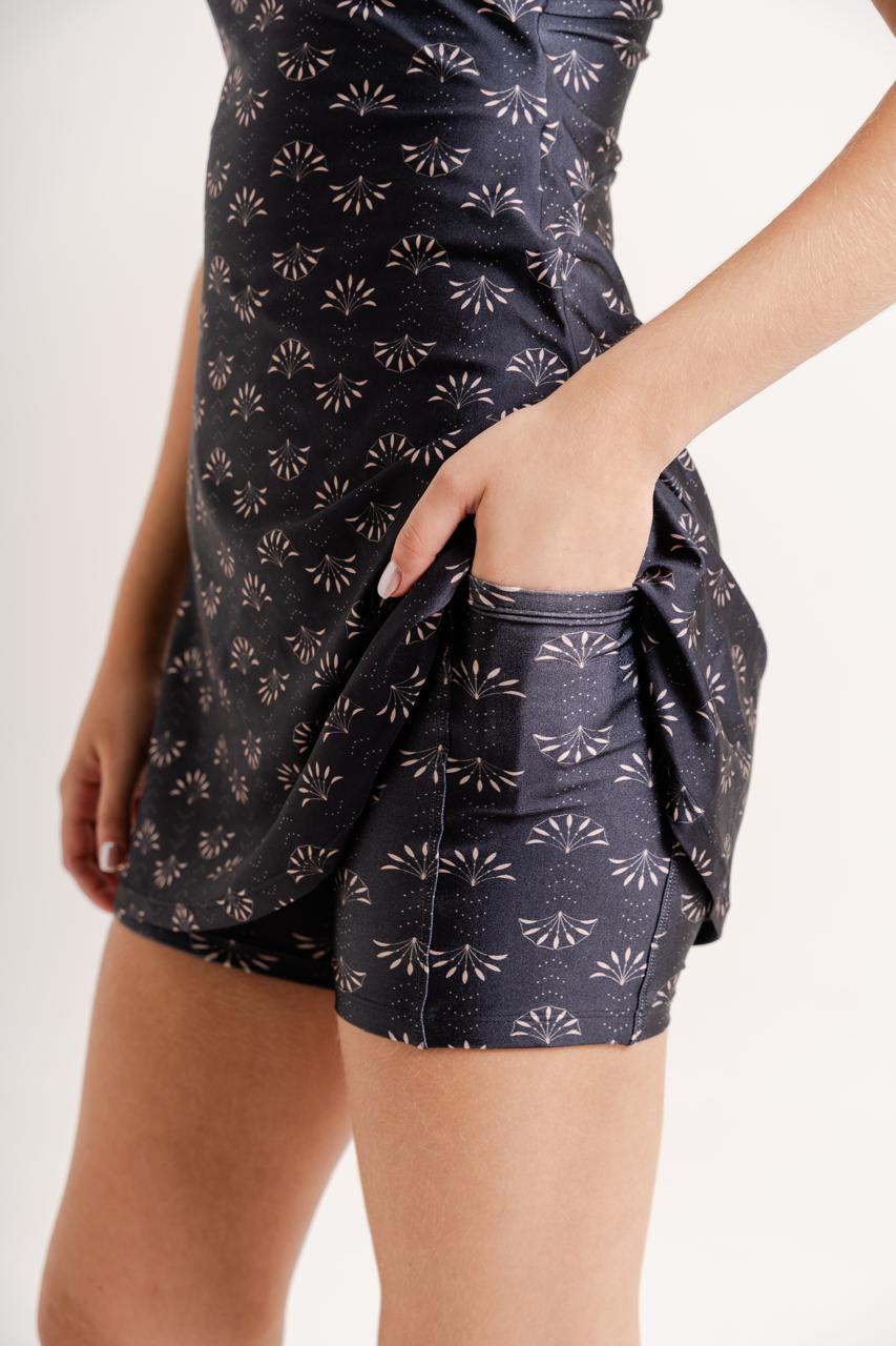 Chery Dress w/ Shorts Dahlia Print